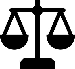 Silhouette of a Tipping Balance Scale Justice Inequality or Imbalance
