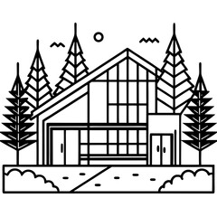 Obraz premium vector illustration of a house