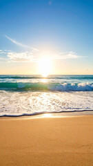 sunset on the beach