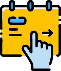 Hand Silhouetted Pinning Task to a Board Project Management Concept Illustration