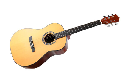 Spanish acoustic guitar isolated on transparent background