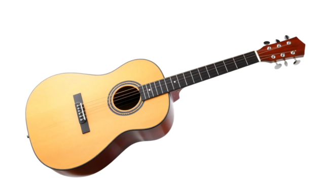 Spanish acoustic guitar isolated on transparent background - Powered by Adobe