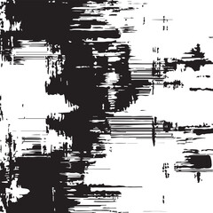 Abstract Black and White Glitch Texture Perfect for Design Projects