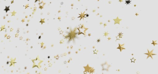 Shimmering gold stars on white. Perfect for holidays, celebrations, and more!