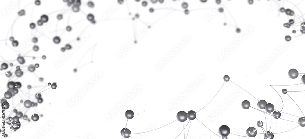 Poster Abstract background image of connected dots and lines. Ideal for technology, network, or connection concepts.