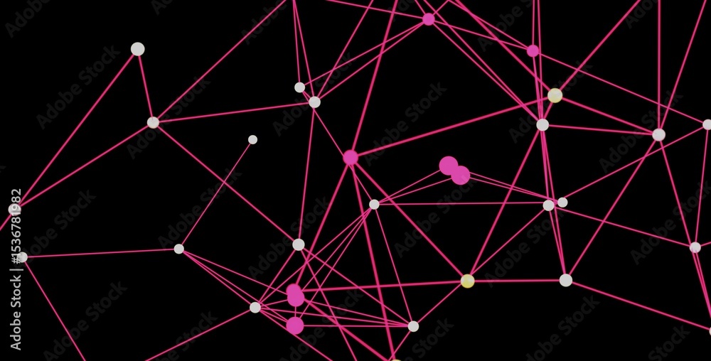 Poster Abstract background with connected dots and lines. Network, technology, connection concept.