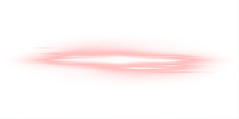 Neon red glowing wave line light effect with bright dynamic motion. Transparent overlay PNG design features futuristic sparkle laser shapes. Stunning glistering concept in green technology PNG style.