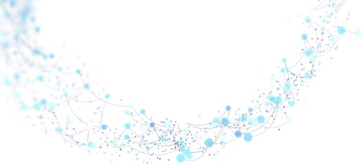 Beautiful abstract background with blue glowing particles and connections. Perfect for technology, network, or digital concepts.
