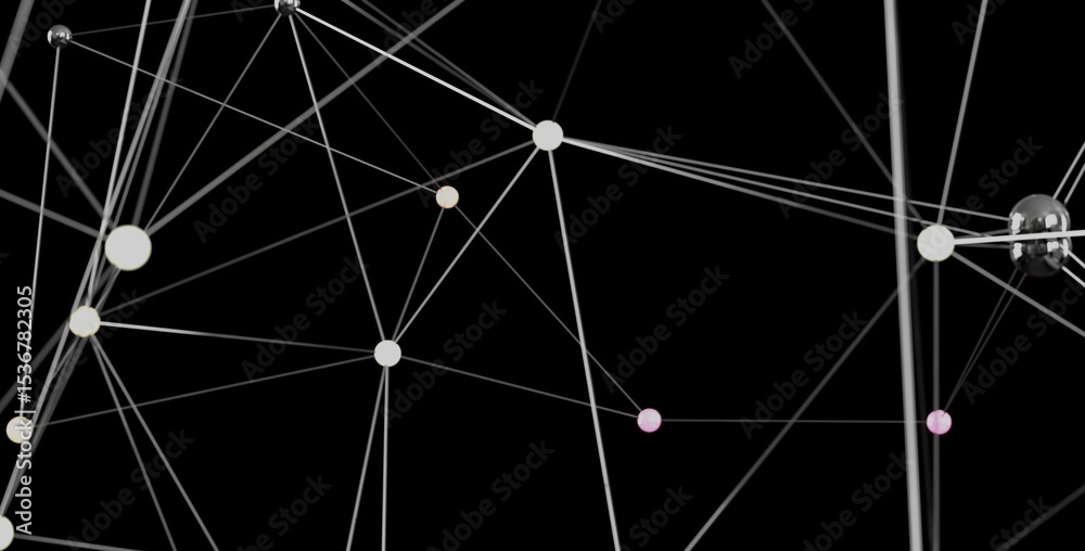 Poster Modern abstract image of a network connection. Ideal for technology, data, and connectivity concepts.