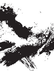 Dramatic Black Ink Splatter Artistic Texture Background