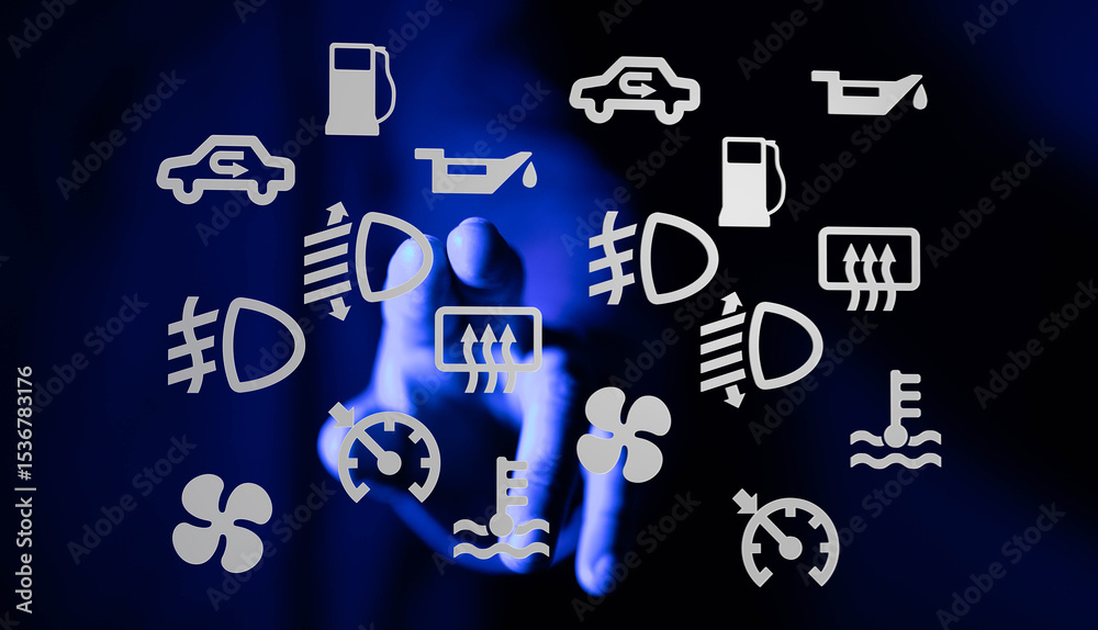 Poster learn to identify common car dashboard warning lights and their meanings for safer driving.