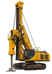 Powerful Yellow Drilling Rig in Operation