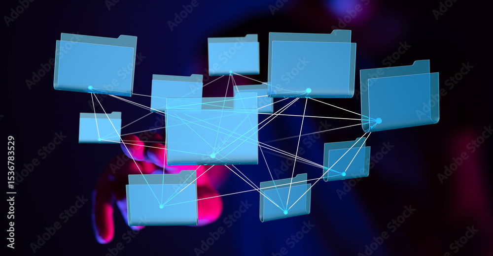 Fototapete Efficiently manage and share files across networks. Secure data storage and collaboration.