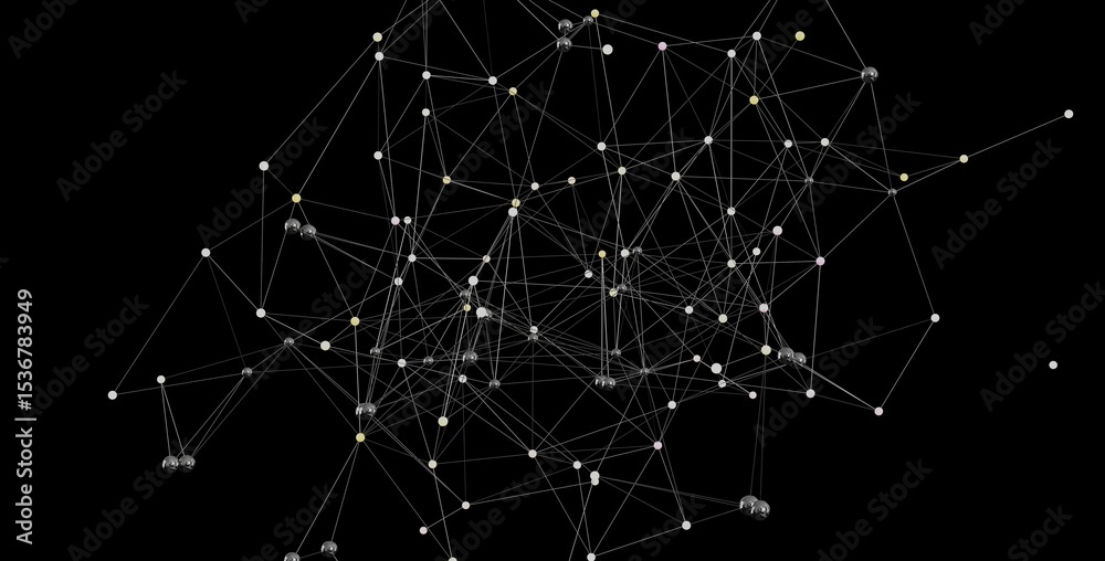 Aufkleber stock photo of a complex network visualization. ideal for tech, ai, and connectivity concepts.