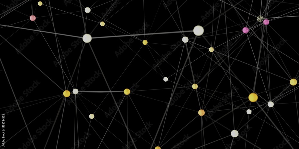 Poster stock photo of abstract network connections. ideal for technology, communication, and global concept