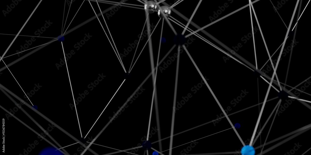 Poster 3D rendering of a complex network.  Perfect for technology, connection, and communication concepts.