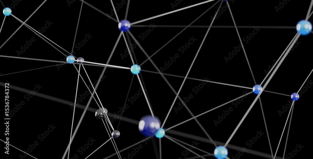 Poster high-quality stock photo of an abstract network connection, ideal for technology, communication, and
