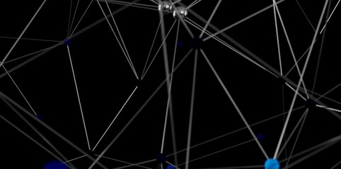 3D rendering of a complex network.  Perfect for technology, connection, and communication concepts.