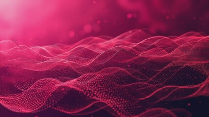 Abstract Magenta Waves: A captivating display of abstract magenta waves gracefully undulating against a luminous backdrop, evoking a sense of fluidity, energy, and sophistication. - Powered by Adobe