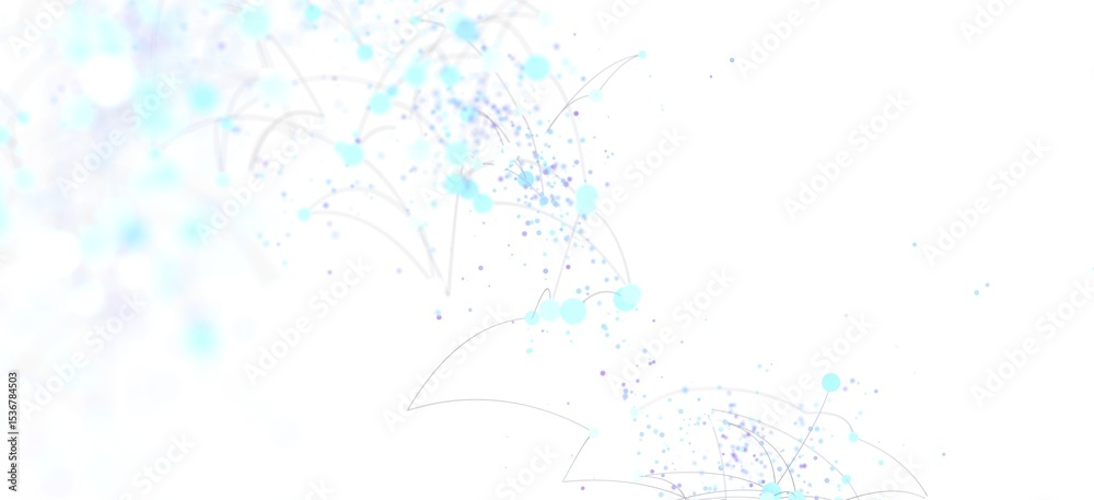 Poster beautiful abstract background with light blue network connections and dots. perfect for technology o