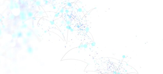 Beautiful abstract background with light blue network connections and dots. Perfect for technology or science themes.