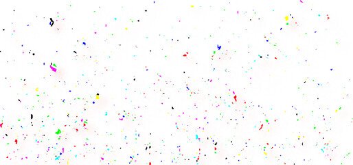 Multiple colorful dust texture on the white background, fine and scattered dust particles, scratches, smudges, and noise with an aged, distressed look.