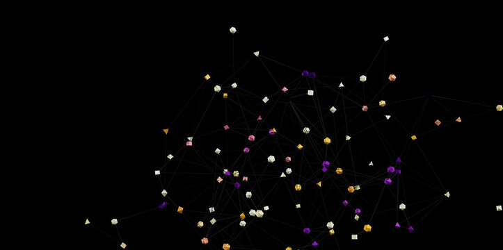 Digital network connection background. Abstract plexus background with connecting dots and lines.