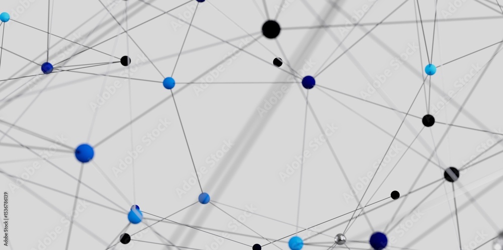 Poster Abstract background image of connected dots and lines, representing network, technology, or communication.