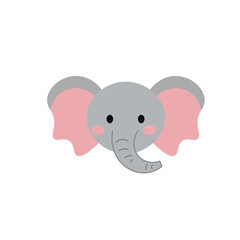 Elephant Face Vector for Children Use