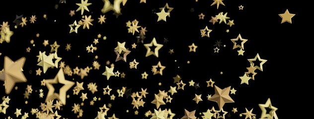 Abstract background with gold stars. Perfect for celebrations, holidays, and more.