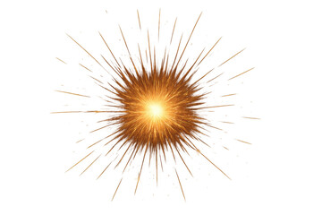 Fototapeta premium Golden light flare explosion with transparent background, perfect for visual effects and motion graphics