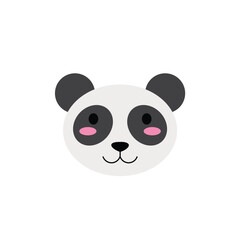 Kawaii Panda Head in Vector Style