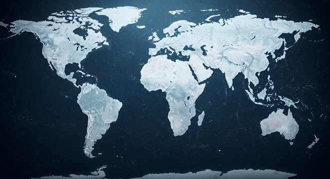 Fototapeta Global Perspective: A Detailed World Map