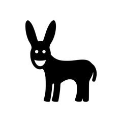 black and white rabbit