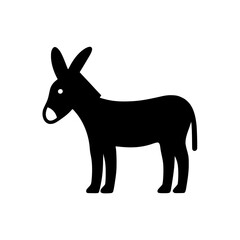 silhouette of a donkey on transparent background