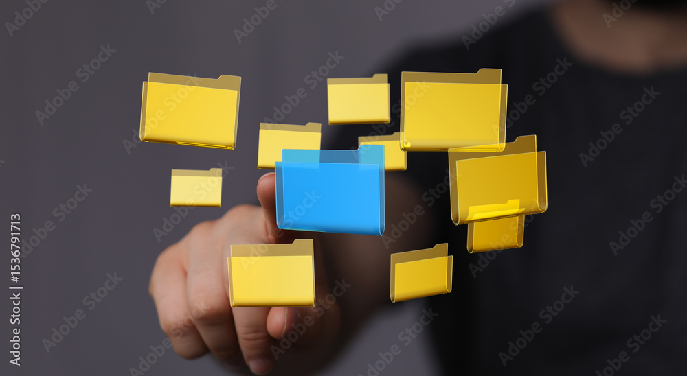 Poster Efficiently organize and access your digital files with this guide to folder management.