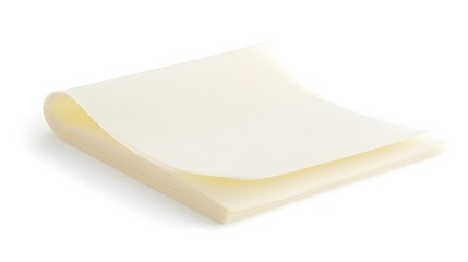 Stack of Cream-Colored Paper Sheets, Blank Paper, Texture, Close-up