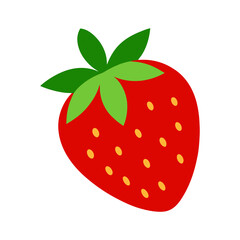 Obraz premium Strawberry vector illustration on white background