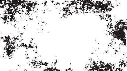 Grunge Texture Black Ink Splatter on White