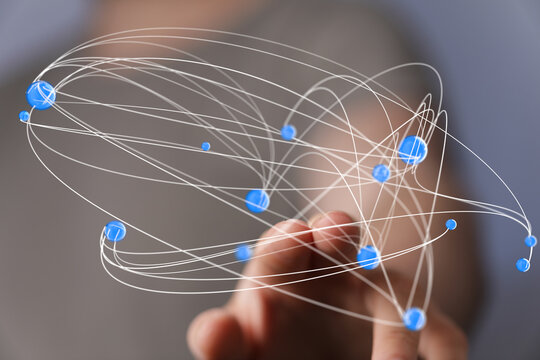 Abstract image of a network connection, representing global communication and data flow.