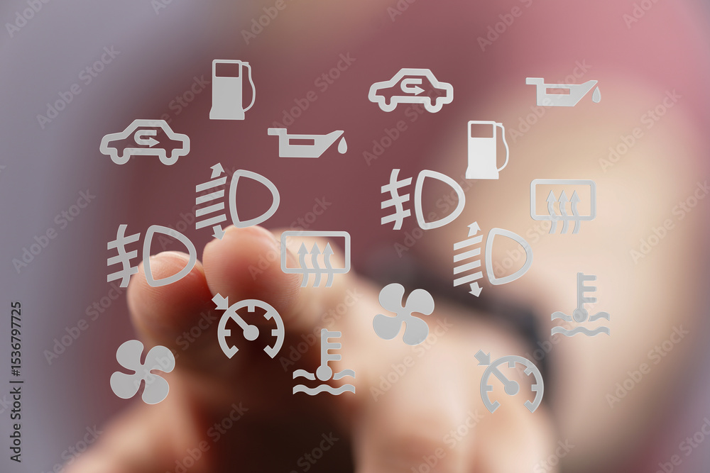 Poster learn to understand your car's dashboard warning lights and indicators. avoid costly repairs!