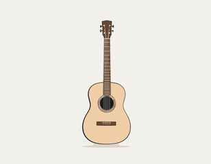 Fototapeta premium Simple Illustration of an Acoustic Guitar