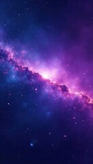 Obraz premium Abstract cosmic lines, purple blue gradient with white stellar dust , paint, digital, ethereal