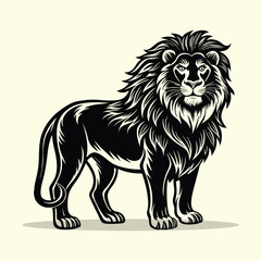 Majestic Lion Silhouette Vector – Wildlife Silhouette Artwork