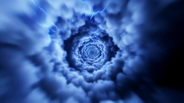 cloud vortex with lightning