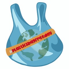 Plastics bag free day campaign poster