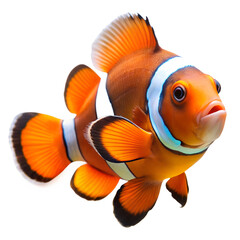 clown fish isolated on white background