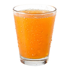 Orange Juice in a Chilled Glass isolated on transparent background