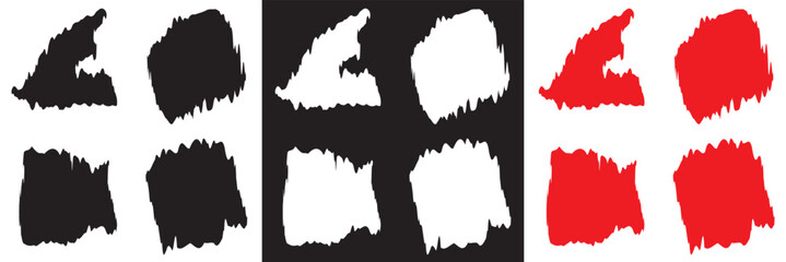 Empty pieces of ripped teared sheets with jagged edges.  Scraps of torn paper vector. Vector for websites, mobile interfaces, presentations, banner, visual branding etc. Vector illustration. EPS 10