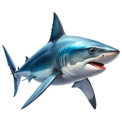 Obraz premium shark fish isolated on white background